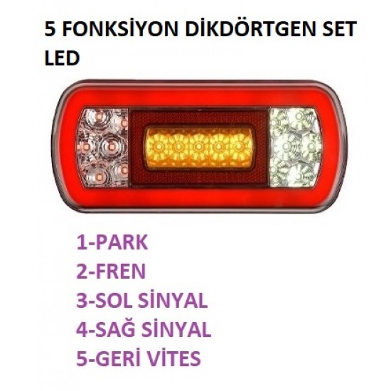ELEKTRİK AYDINLATMA SETİ 7,5M LED RÖMORK STOP LAMBASI SETİ ELEKTRİK SETİ KARAVAN RÖMORK TINY HOUSE  7 Pin