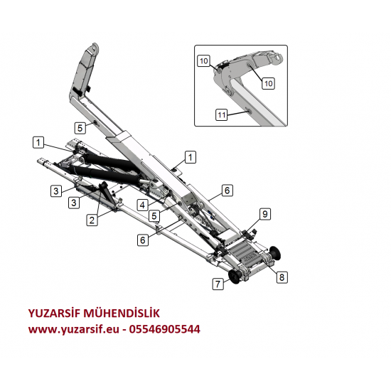 HOOKLİFT HİDROLİK KANCA KONTEYNIR YÜKLEME EKİPMANI  - HOOKLİF KANCALI HİDROLİK KONTEYNER YÜKLEME ARAÇ ÜSTÜ EKİPMANI