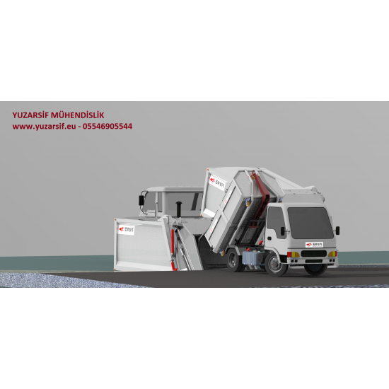 HOOKLİFT HİDROLİK KANCA KONTEYNIR YÜKLEME EKİPMANI  - HOOKLİF KANCALI HİDROLİK KONTEYNER YÜKLEME ARAÇ ÜSTÜ EKİPMANI