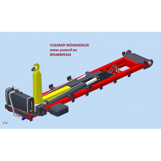 HOOKLİFT HİDROLİK KANCA KONTEYNIR YÜKLEME EKİPMANI  - HOOKLİF KANCALI HİDROLİK KONTEYNER YÜKLEME ARAÇ ÜSTÜ EKİPMANI