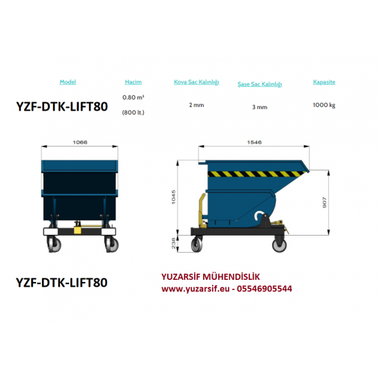 FORKLIFT DEVIRME TERTIBATLI KONTEYNER  HURDA ÇOP KOVASI CNC TALAŞ ARABASI