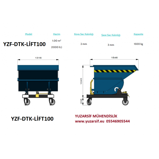 FORKLIFT DEVIRME TERTIBATLI KONTEYNER  HURDA ÇOP KOVASI CNC TALAŞ ARABASI